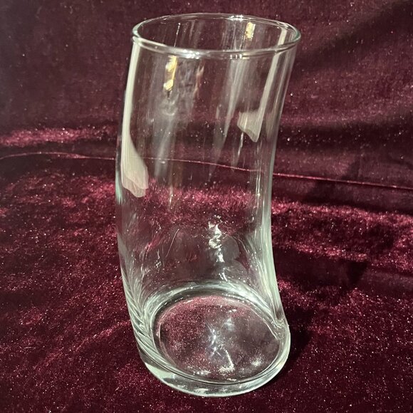 Set of 6 Libbey Bravura Swerve Tumblers Curved Modern Glass 16oz Bar Ware - Picture 2 of 7